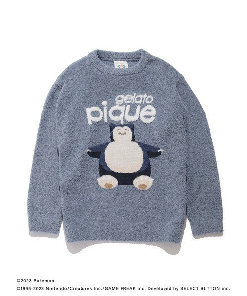 gelato pique(ジェラートピケ)の「【ポケモンスリープ】【メンズ】ベビモコジャガードプルオーバー&ロングパンツセット(ルームウェア/パジャマ・メンズ・アイボリー/ネイビー・MEDIUM/LARGE)」の19枚目の写真
