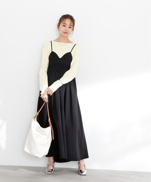 N.(N. Natural Beauty Basic)(エヌエヌナチュラルビューティーベーシック)の「◆バスクボーダーロンT(Tシャツ/カットソー・レディース・イエロー/オレンジ/ブルー・MEDIUM)」の13枚目の写真