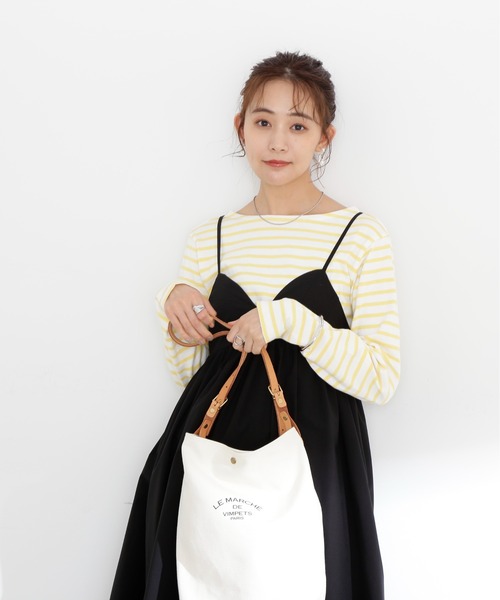 N.(N. Natural Beauty Basic)(エヌエヌナチュラルビューティーベーシック)の「◆バスクボーダーロンT(Tシャツ/カットソー・レディース・イエロー/オレンジ/ブルー・MEDIUM)」の18枚目の写真