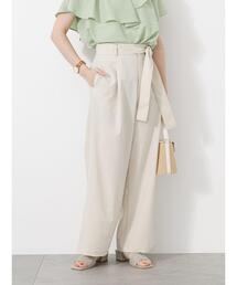 Te chichi TERRASSE | ウエストリボンワイドパンツ(その他パンツ)