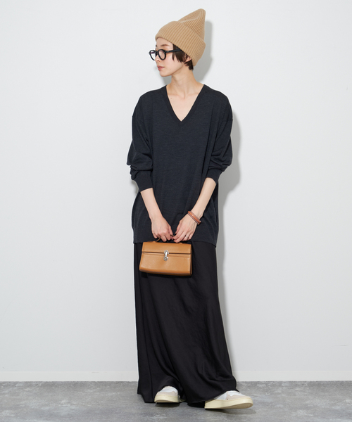 plage（プラージュ）の「《追加》Beanie4（ニットキャップ/ビーニー・レディース・ベージュ系その他/チャコールグレー・FREE）」の13枚目の写真