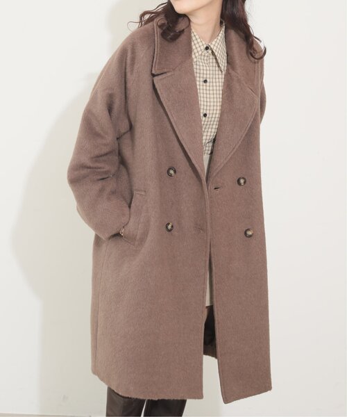 RAY CASSIN(レイカズン)の「カタログ掲載/ビッグカラーシャギーチェスターコート(チェスターコート・レディース・ブラック/パープル/ブラウン・FREE)」の3枚目の写真