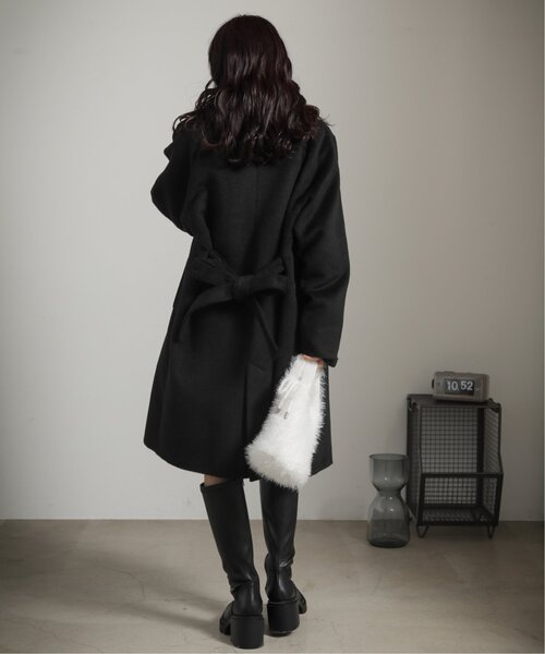 RAY CASSIN(レイカズン)の「カタログ掲載/ビッグカラーシャギーチェスターコート(チェスターコート・レディース・ブラック/パープル/ブラウン・FREE)」の7枚目の写真