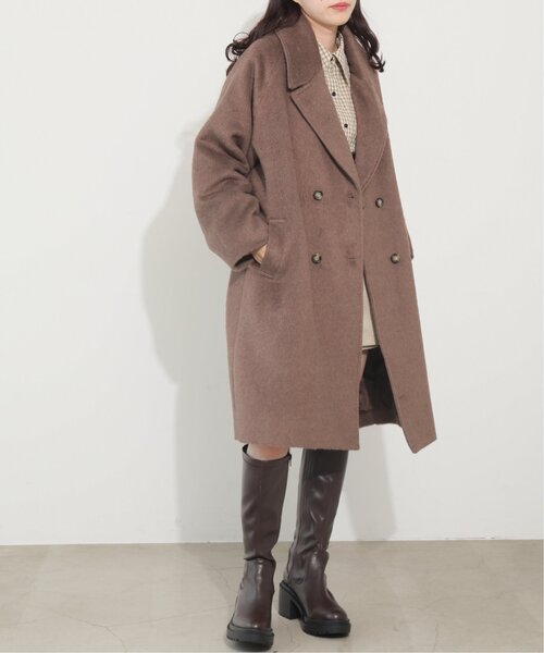 RAY CASSIN(レイカズン)の「カタログ掲載/ビッグカラーシャギーチェスターコート(チェスターコート・レディース・ブラック/パープル/ブラウン・FREE)」の14枚目の写真