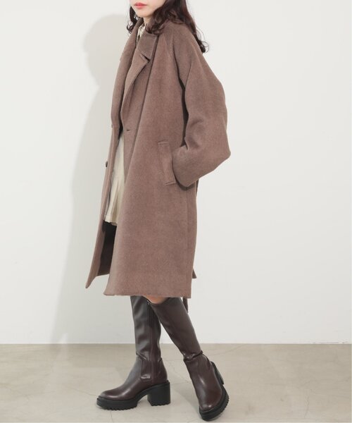 RAY CASSIN(レイカズン)の「カタログ掲載/ビッグカラーシャギーチェスターコート(チェスターコート・レディース・ブラック/パープル/ブラウン・FREE)」の15枚目の写真