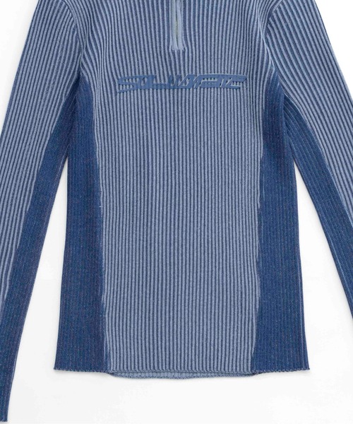 MAISON SPECIAL（メゾンスペシャル）の「Logo Print Half Zip Knit