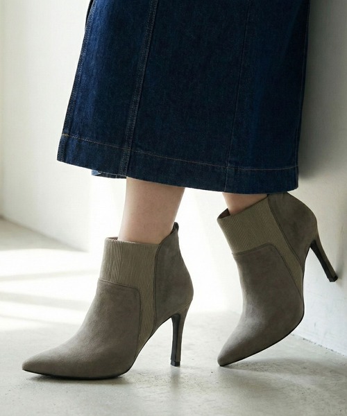 SEVEN TWELVE THIRTY（セヴントゥエルヴサーティー）の「ストレッチリブ付きレザーショートブーツ（ブーツ・レディース・ダークグレー/ブラック/ライトブラウン/ブラック系その他・22.5cm/23cm/23.5cm/24cm/24.5cm）」の14枚目の写真