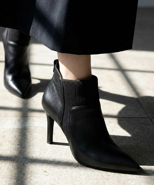 SEVEN TWELVE THIRTY（セヴントゥエルヴサーティー）の「ストレッチリブ付きレザーショートブーツ（ブーツ・レディース・ダークグレー/ブラック/ライトブラウン/ブラック系その他・22.5cm/23cm/23.5cm/24cm/24.5cm）」の11枚目の写真