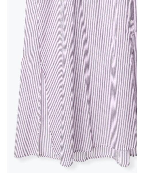 Lugnoncure（ルノンキュール）の「ストライプVネックシャツワンピース（ワンピース・レディース・ベージュ/パープル/ネイビー・F）」の19枚目の写真