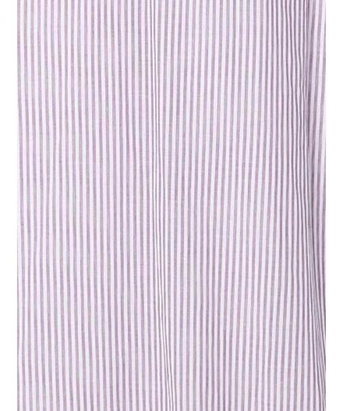 Lugnoncure（ルノンキュール）の「ストライプVネックシャツワンピース（ワンピース・レディース・ベージュ/パープル/ネイビー・F）」の21枚目の写真