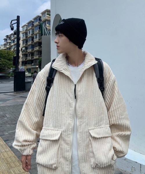 B.R.U（ブル）の「コーデュロイカジュアルブルゾン / 個性派アウター /（ブルゾン・メンズ・ライトグリーン/ブラック/アイボリー・FREE）」の21枚目の写真