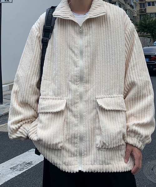 B.R.U（ブル）の「コーデュロイカジュアルブルゾン / 個性派アウター /（ブルゾン・メンズ・ライトグリーン/ブラック/アイボリー・FREE）」の8枚目の写真