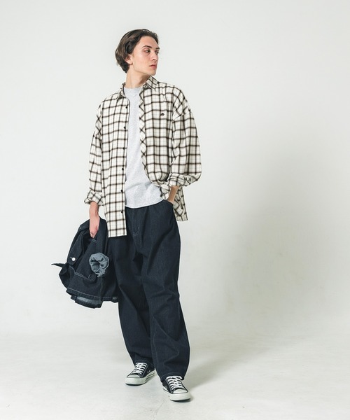 coca(coca)(コカ)の「メンズネルマドラスチェック刺繍シャツ(シャツ/ブラウス・メンズ・アイボリー・XL/M/L)」の2枚目の写真