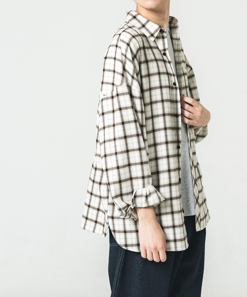 coca(coca)(コカ)の「メンズネルマドラスチェック刺繍シャツ(シャツ/ブラウス・メンズ・アイボリー・XL/M/L)」の3枚目の写真