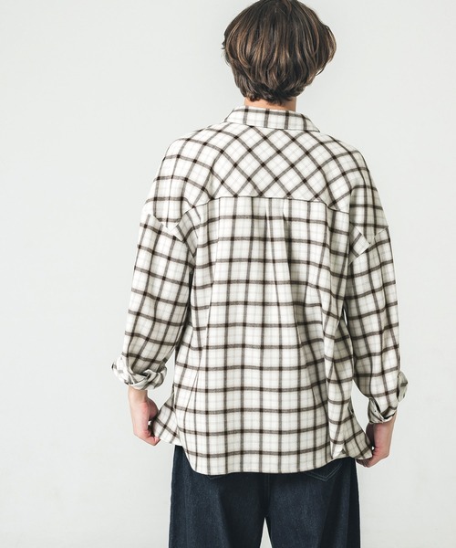coca(coca)(コカ)の「メンズネルマドラスチェック刺繍シャツ(シャツ/ブラウス・メンズ・アイボリー・XL/M/L)」の4枚目の写真