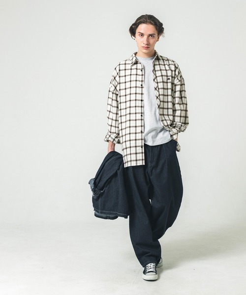 coca(coca)(コカ)の「メンズネルマドラスチェック刺繍シャツ(シャツ/ブラウス・メンズ・アイボリー・XL/M/L)」の6枚目の写真