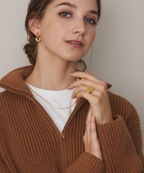 CENE（セネ）の「【CENE】セネ/ニュアンスハートフープピアス（ピアス（両耳用）・レディース・シルバー/ゴールド・FREE）」の21枚目の写真