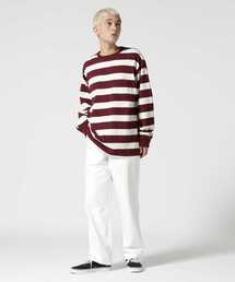 schott（ショット）の「Schott/ショット/WIDE BORDER POCKET T-SHIRT/ワイドボーダー ポケットTシャツ（Tシャツ/カットソー）」