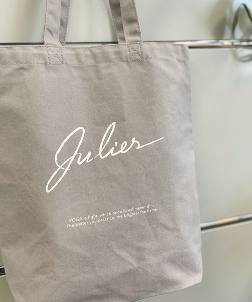 Julier Yoga and Relax（ジュリエヨガアンドリラックス）の「Julier ロゴトートバッグ（トートバッグ・レディース・ライトグレー・FREE）」の2枚目の写真