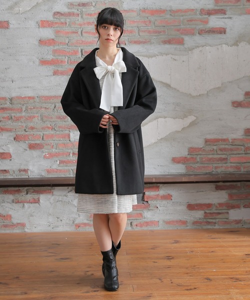 [新品未使用]ブラックハニーチリクッキー　チェスターコート　定価148,000円 新品未使用]ブラックハニーチリクッキー チェスターコート 定価