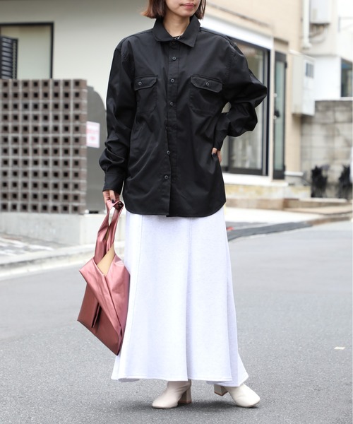 United Athle（ユナイテッドアスレ）の「【United Athle】T/C ワークシャツ ロングスリーブ 開襟 長袖シャツ ※1773（シャツ/ブラウス・メンズ・モカ/オフホワイト/ダークネイビー/ブラック・M/S/XXL/XL/L）」の12枚目の写真