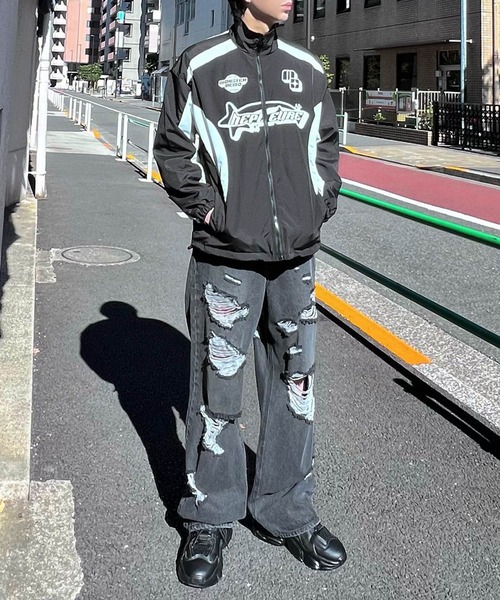 Figments(フィグメンツ)の「スーパーデストロイワイドデニムパンツ(デニムパンツ・レディース・ブラック/ライトブルー・MEDIUM/LARGE/SMALL)」の18枚目の写真