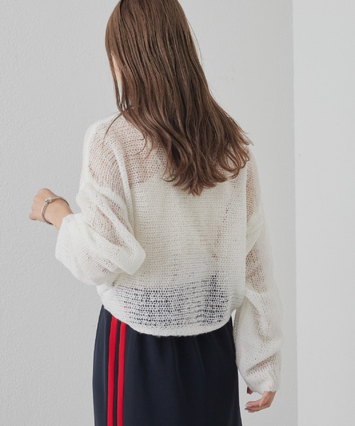 COLONY 2139(コロニートゥーワンスリーナイン)の「WEB・一部店舗限定 /メッシュ編ニットプルオーバー(ニット/セーター・レディース・オフホワイト/グレー/ピンク/アイボリー/ミント/チャコールグレー・FREE)」の19枚目の写真