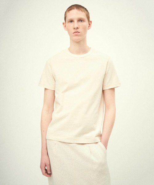 Juha(ユハ)の「VINTAGE PLAINSTITCH TEE(Tシャツ/カットソー・メンズ・オリーブ/キナリ/ブラック・4/3)」の2枚目の写真