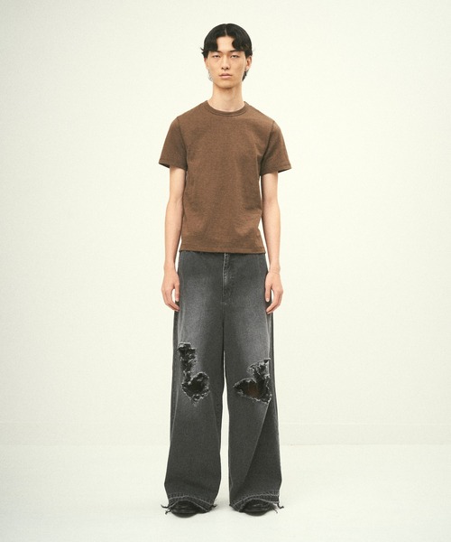 Juha(ユハ)の「VINTAGE PLAINSTITCH TEE(Tシャツ/カットソー・メンズ・オリーブ/キナリ/ブラック・4/3)」の11枚目の写真