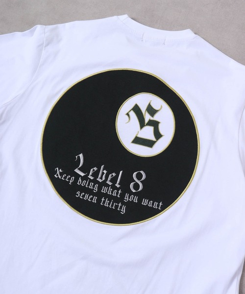 RE730(アールイーセブンサーティー)の「RE730 ドロップショルダー 刺繍ビッグロンT(Tシャツ/カットソー・メンズ・ブラック/ホワイト・L/M/XL)」の18枚目の写真