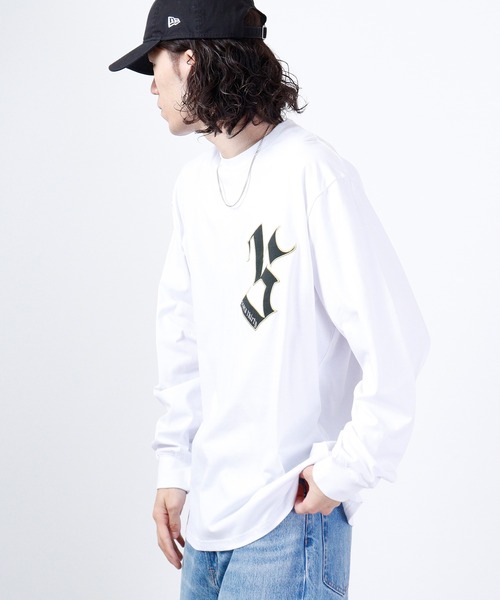 RE730(アールイーセブンサーティー)の「RE730 ドロップショルダー 刺繍ビッグロンT(Tシャツ/カットソー・メンズ・ブラック/ホワイト・L/M/XL)」の20枚目の写真