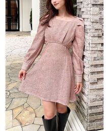 RESEXXY | ハイウエストツイードミニワンピース(ワンピース)