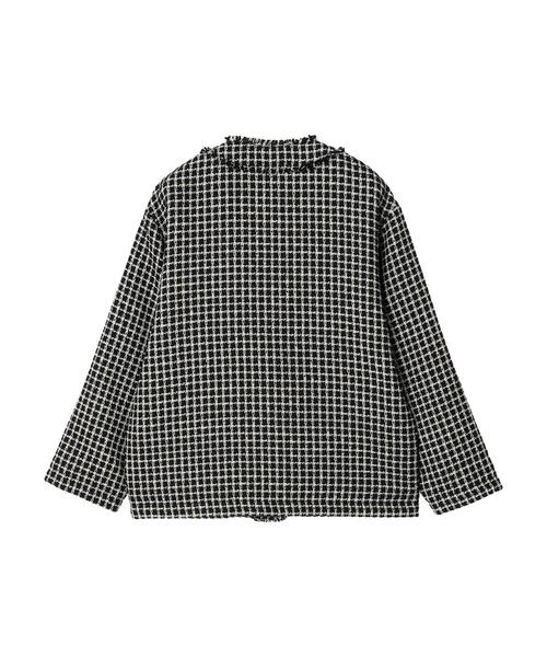 ELENCARE DUE（エレンカーレデュエ）の「・ELENCARE　DUE　ツィードノーカラージャケット（その他アウター・レディース・ブラック/アイボリー・FREE）」の16枚目の写真