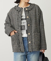 ELENCARE DUE | ・ELENCARE　DUE　ツィードノーカラージャケット(その他アウター)