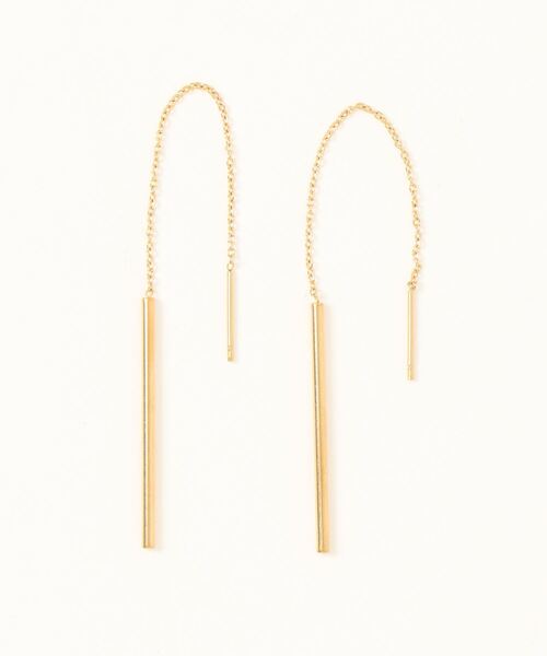 and it_（アンドイット）の「金属アレルギー対応 サージカルステンレス バーピアス（ピアス（両耳用）・レディース・ゴールド/シルバー・FREE）」の2枚目の写真
