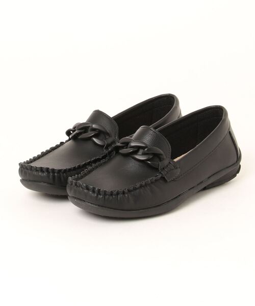 LUGG NAGG(ラグナグ)の「【adottona/アドット】カラーチェーンつきモカシンシューズ(モカシン/デッキシューズ・レディース・ブラック/オフホワイト・LL/S/L/M)」の9枚目の写真