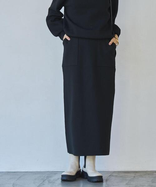 coen（コーエン）の「ミラノリブナロースカート（WEB限定カラー）（スカート・レディース・オフホワイト/モカ/ライム/ブラック・M/L）」の5枚目の写真