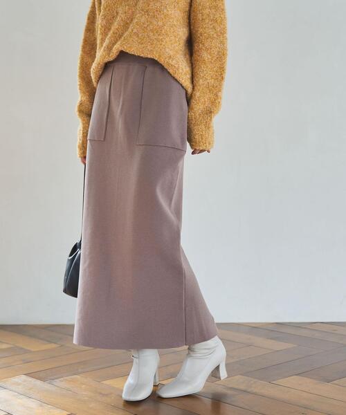 coen（コーエン）の「ミラノリブナロースカート（WEB限定カラー）（スカート・レディース・オフホワイト/モカ/ライム/ブラック・M/L）」の11枚目の写真