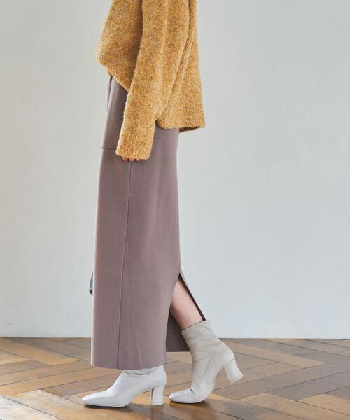 coen（コーエン）の「ミラノリブナロースカート（WEB限定カラー）（スカート・レディース・オフホワイト/モカ/ライム/ブラック・M/L）」の12枚目の写真