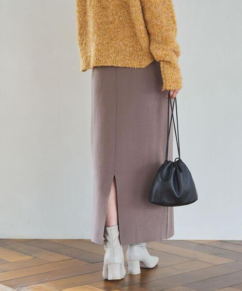 coen（コーエン）の「ミラノリブナロースカート（WEB限定カラー）（スカート・レディース・オフホワイト/モカ/ライム/ブラック・M/L）」の13枚目の写真