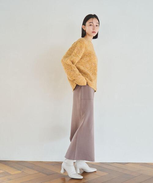 coen（コーエン）の「ミラノリブナロースカート（WEB限定カラー）（スカート・レディース・オフホワイト/モカ/ライム/ブラック・M/L）」の15枚目の写真