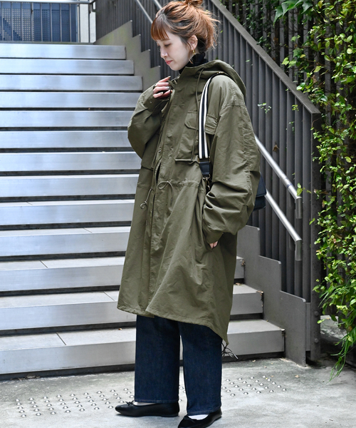 SIERRA DESIGNS(シェラデザイン)の「【SIERRA DESIGNS / シエラデザイン】 別注 ファーベスト付きモッズコート(モッズコート・レディース・カーキ/ブラック・FREE)」の14枚目の写真