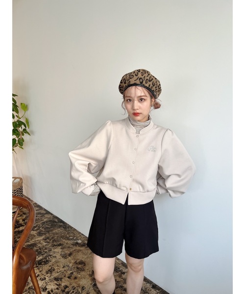 JUMELLE（ジュメロ）の「bonding cardigan（カーディガン/ボレロ・レディース・ベージュ/ブラック・FREE）」の7枚目の写真