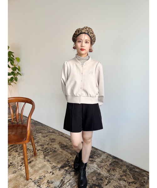 JUMELLE（ジュメロ）の「bonding cardigan（カーディガン/ボレロ・レディース・ベージュ/ブラック・FREE）」の9枚目の写真