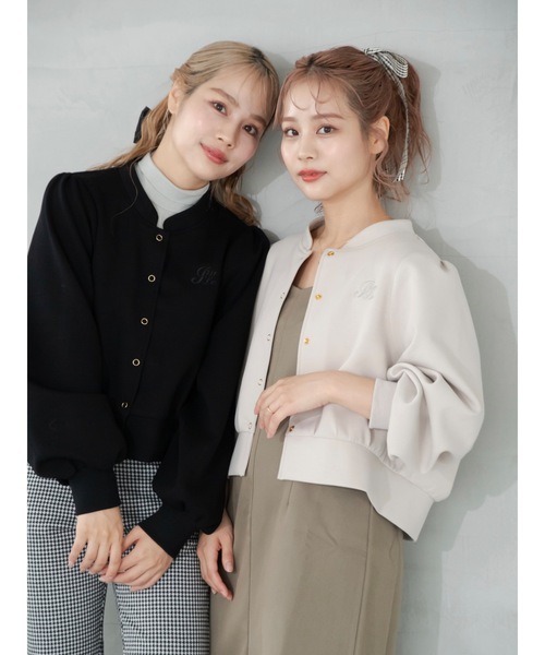 JUMELLE（ジュメロ）の「bonding cardigan（カーディガン/ボレロ・レディース・ベージュ/ブラック・FREE）」の15枚目の写真