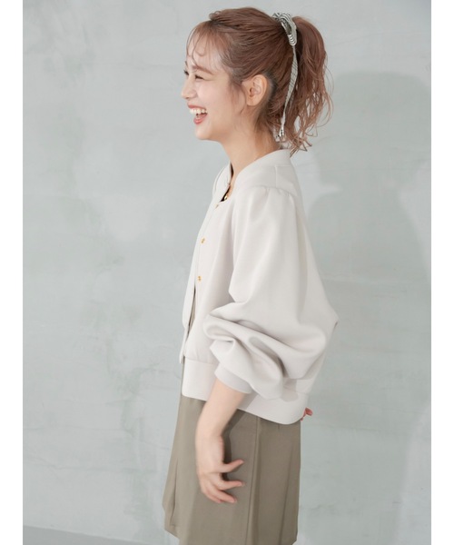 JUMELLE（ジュメロ）の「bonding cardigan（カーディガン/ボレロ・レディース・ベージュ/ブラック・FREE）」の17枚目の写真