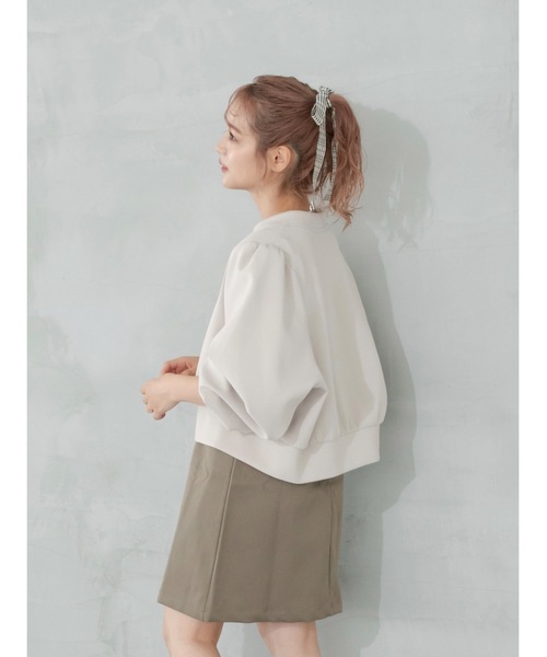 JUMELLE（ジュメロ）の「bonding cardigan（カーディガン/ボレロ・レディース・ベージュ/ブラック・FREE）」の21枚目の写真