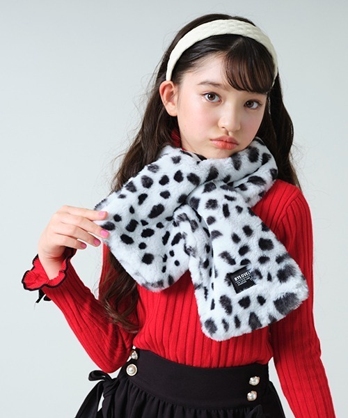 by LOVEiT（バイラビット）の「アニマル柄マフラー（マフラー・キッズ・ベージュ/オフホワイト・FREE）」の2枚目の写真