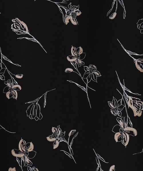 SHOO・LA・RUE（シューラルー）の「◆大人フェミニン 線画フラワープリントスカート（スカート・レディース・ブラック系6/ベージュ系その他2・00）」の9枚目の写真