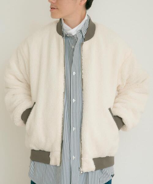 ITEMS URBANRESEARCH(アイテムズ アーバンリサーチ)の「裏ボア リバーシブル MA-1(MA-1・メンズ・カーキ/ベージュ/ブラック・LARGE/MEDIUM)」の14枚目の写真